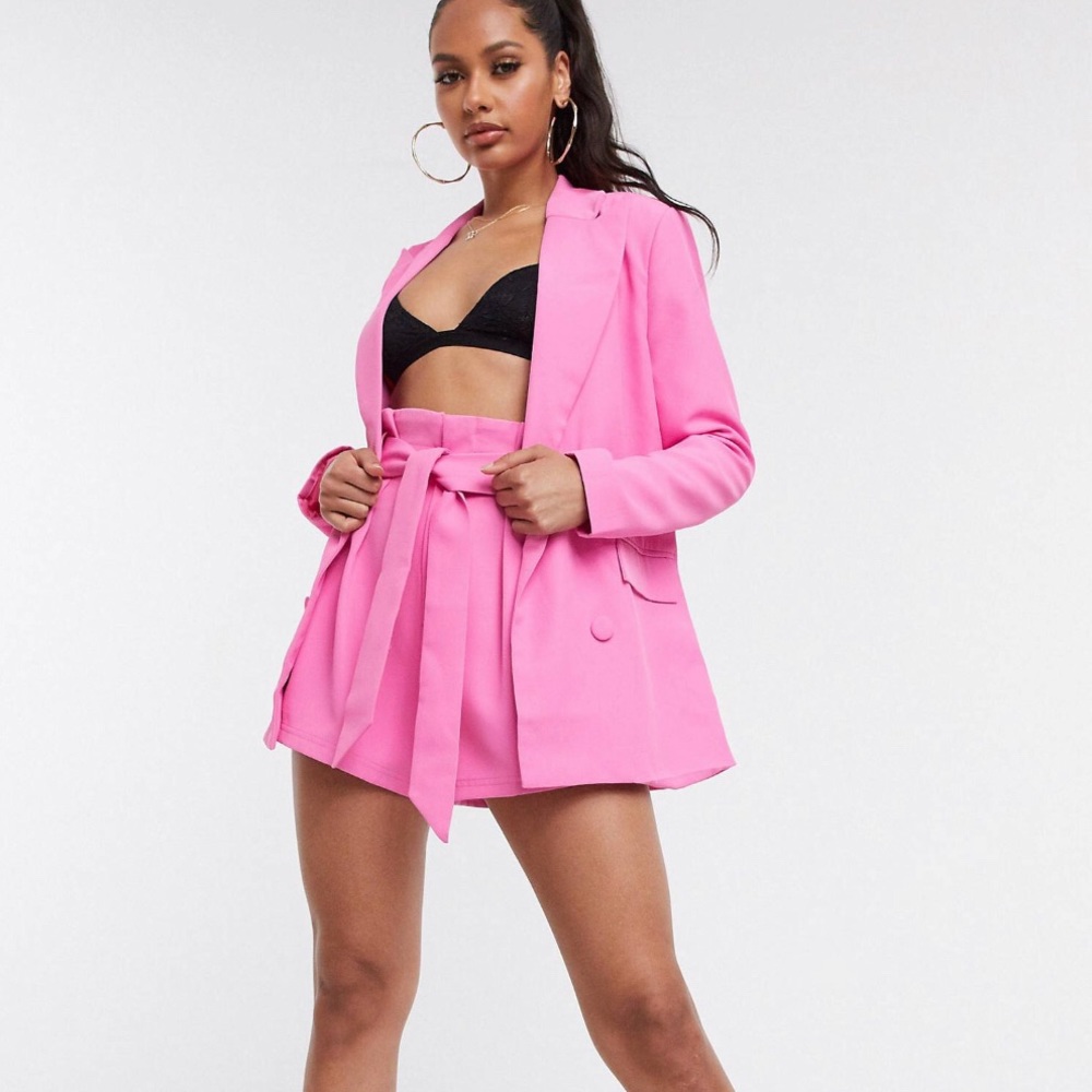 NWT ASOS 4th + Reckless Tie Waist Pink Short